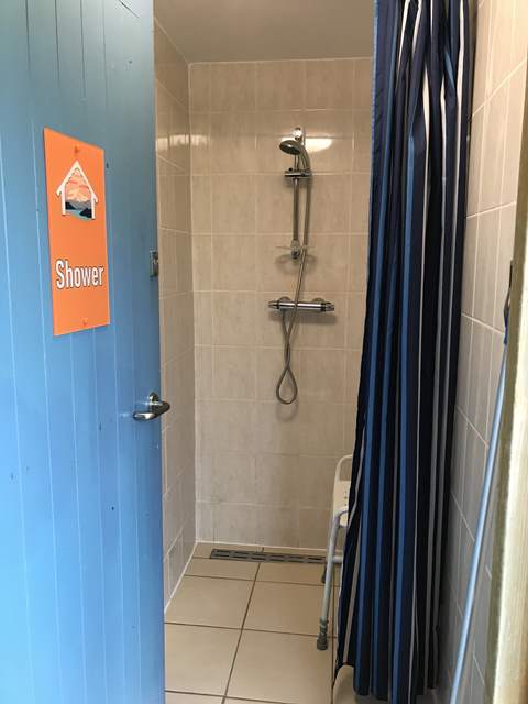 One the modern, clean showers in our block