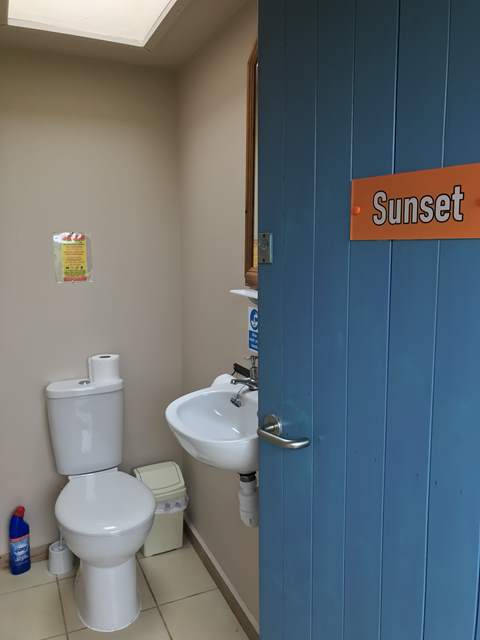 Sunset's personal toilet in our shower block